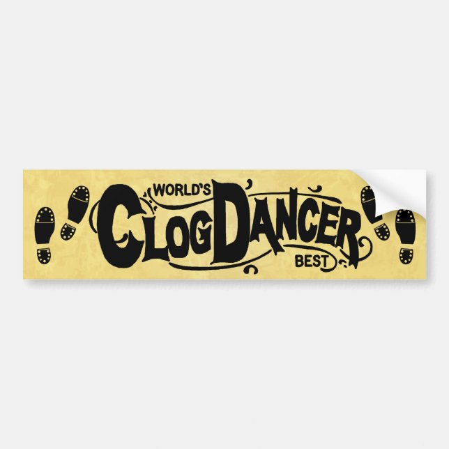 Vintage Clog Dancer Clogging Bumper Sticker (Front)