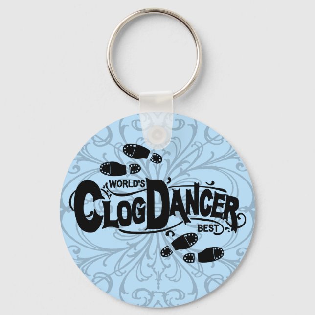 Vintage Clog Dancer Clogging Keychain (Front)