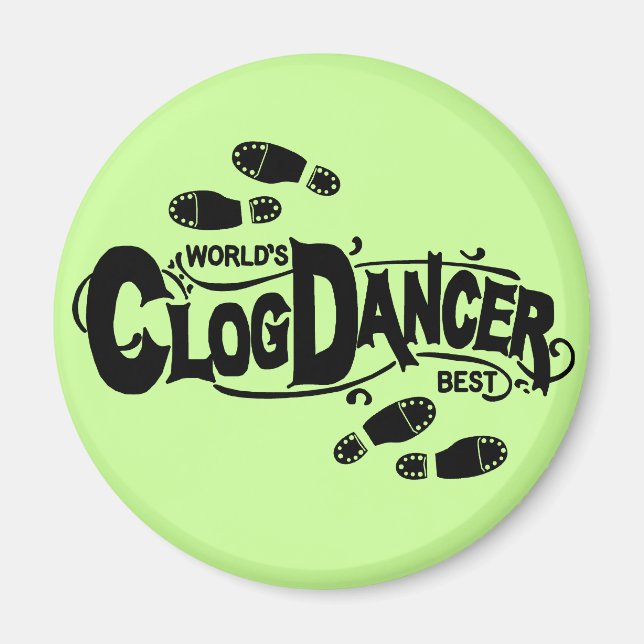 Vintage Clog Dancer Clogging Magnet (Front)