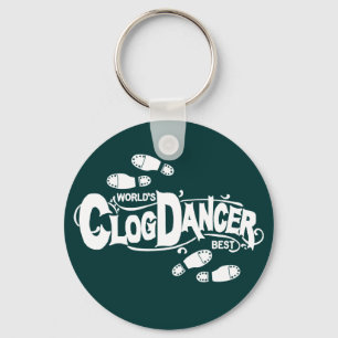Vintage Clog Dancer Clogging Shoes Keychain