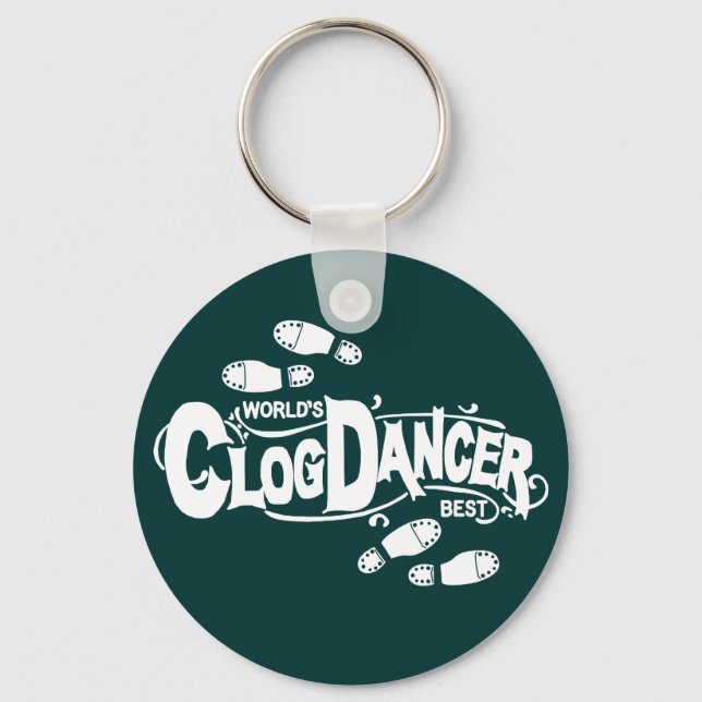 Vintage Clog Dancer Clogging Shoes Keychain (Front)