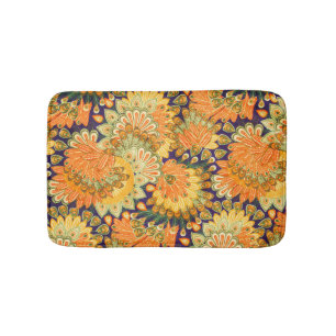 Vintage cloth pattern: close-up texture. bath mat