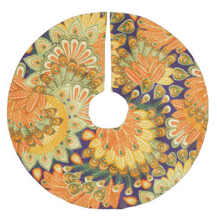 Vintage cloth pattern: close-up texture. brushed polyester tree skirt