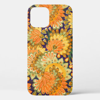 Vintage cloth pattern: close-up texture. iPhone 12 case