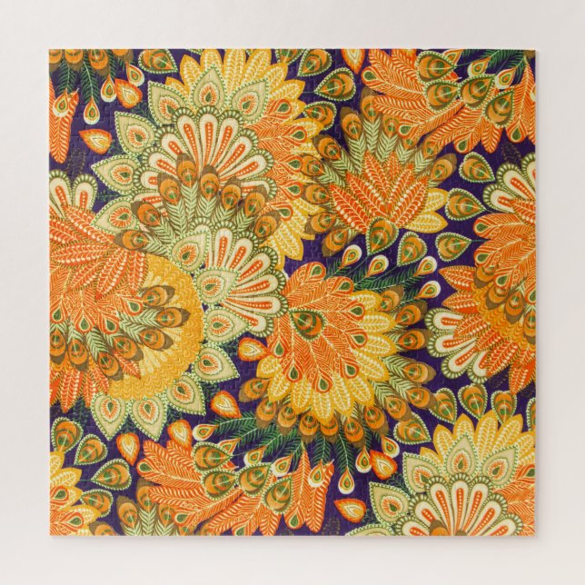 Vintage cloth pattern: close-up texture. jigsaw puzzle (Vertical)