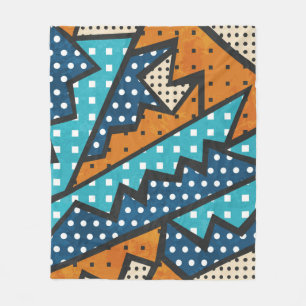 vintage cloth seamless pattern with grunge effect fleece blanket