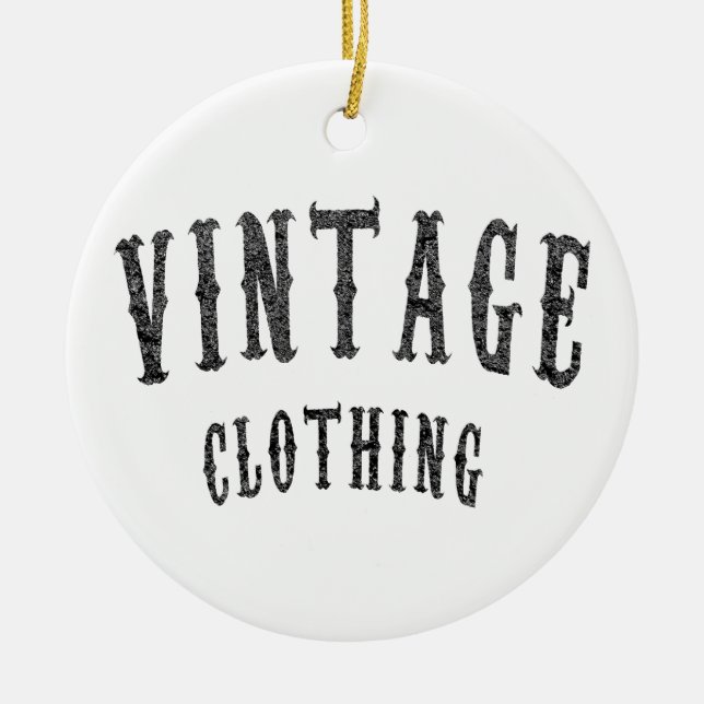 Vintage Clothing Christmas Ornament (Front)