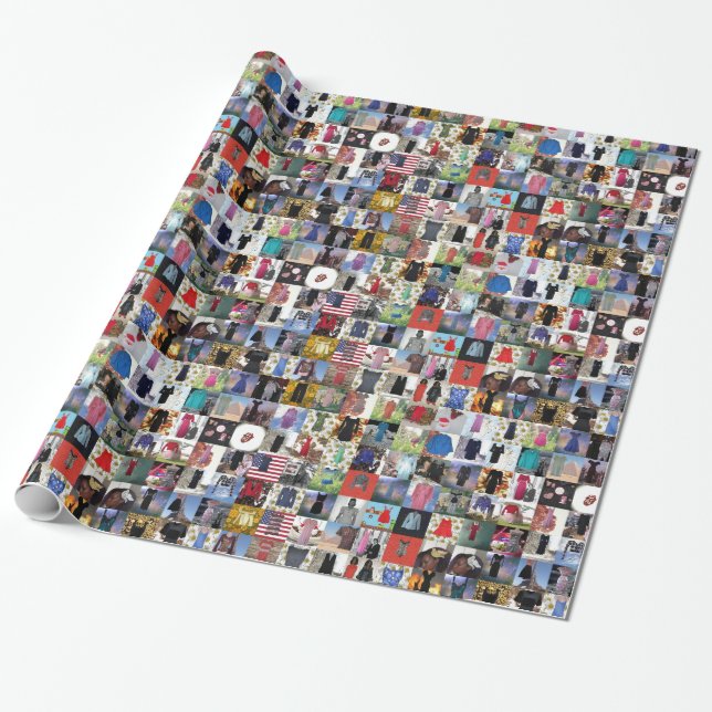 vintage clothing print wrapping paper (Unrolled)