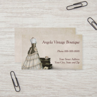 Vintage Clothing Thrift Shop Boutique Business Card