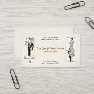 Vintage Clothing Thrift Shop Store Business Card