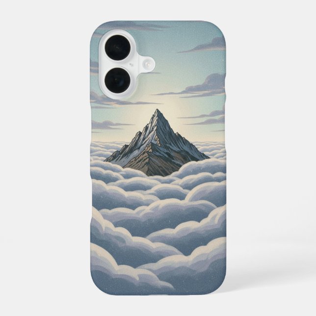 Vintage Cloud Mountain iPhone 16 Case (Back)