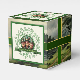 Vintage Clover St Patrick's Day Landscape CFB Favor Box