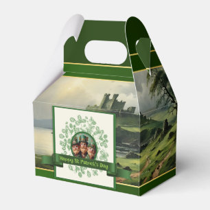 Vintage Clover St Patrick's Day Landscape GFB Favor Box