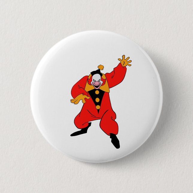 Vintage clown 2 inch round button (Front)