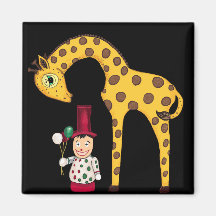Vintage Clown and Giraffe