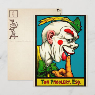 Vintage Clown Art Postcard