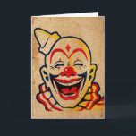 Vintage Clown Birthday Card<br><div class="desc">Custom restored,  high quality vintage clown image.</div>