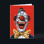 Vintage Clown Birthday Card<br><div class="desc">Custom restored, high quality vintage clown image.</div>