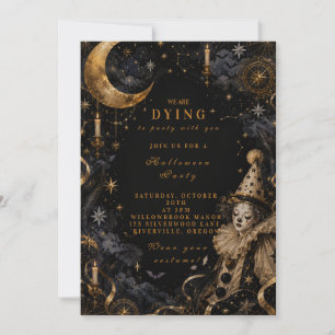 Vintage Clown Halloween Party Invitation