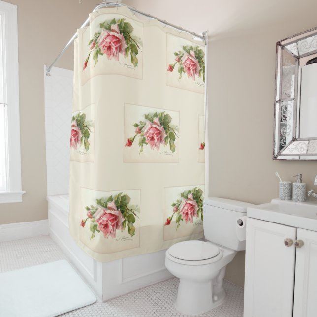Vintage Cluster of Pink Roses (In Situ)