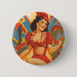 Vintage Clyde Beatty Circus Poster 2 Inch Round Button