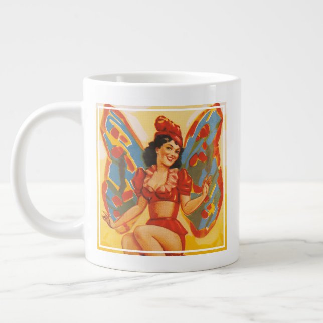 Vintage Clyde Beatty Circus Poster Large Coffee Mug (Left)