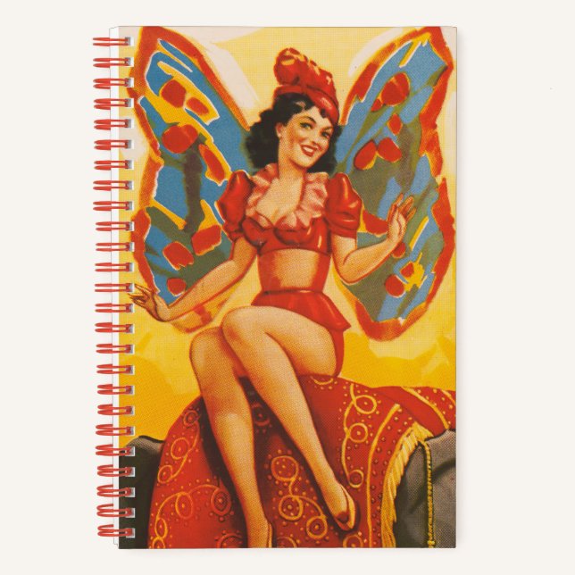 Vintage Clyde Beatty Circus Poster Notebook (Front)