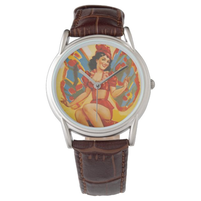 Vintage Clyde Beatty Circus Poster Watch (Front)