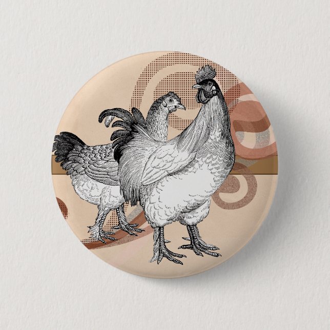 Vintage Cochins 2 Inch Round Button (Front)