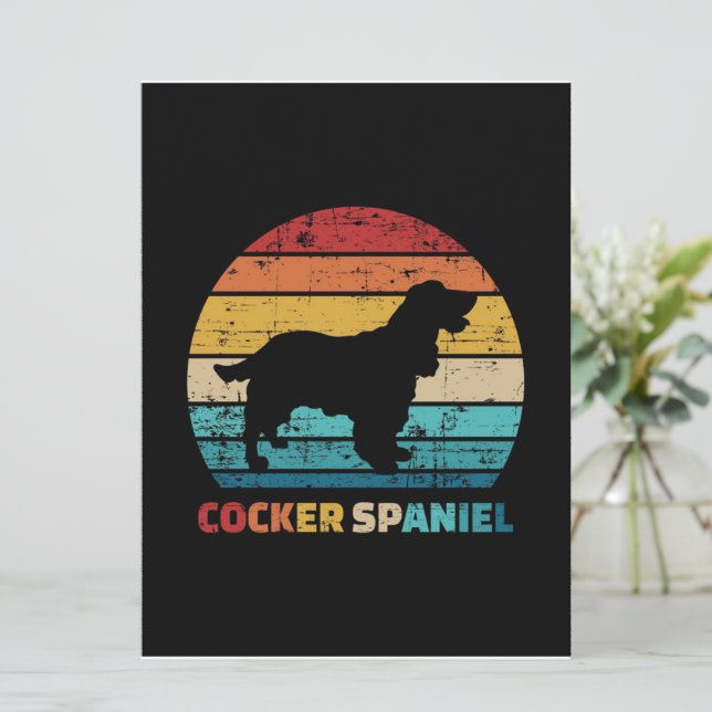 Vintage Cocker Spaniel | Gift Cocker Spaniel Lover (Standing Front)
