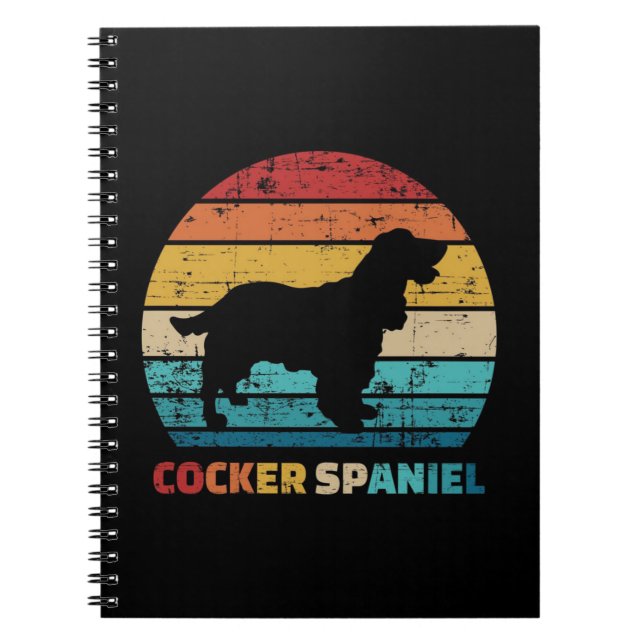 Vintage Cocker Spaniel | Gift Cocker Spaniel Lover Notebook (Front)