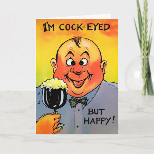 Vintage CockEyed Customizable Birthday Card