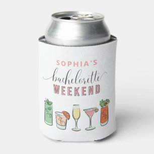 Vintage Cocktail Bachelorette Can Cooler