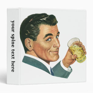 Vintage Cocktails Beverages, Man Drinking Drinks Binder