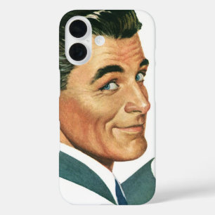 Vintage Cocktails Beverages, Man Drinking Drinks iPhone 16 Case