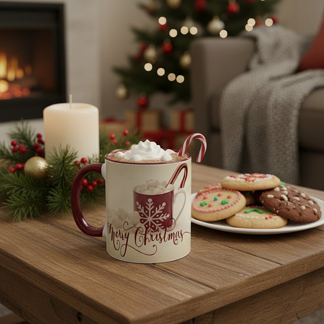 Vintage Cocoa Merry Christmas  Mug (Creator Uploaded)