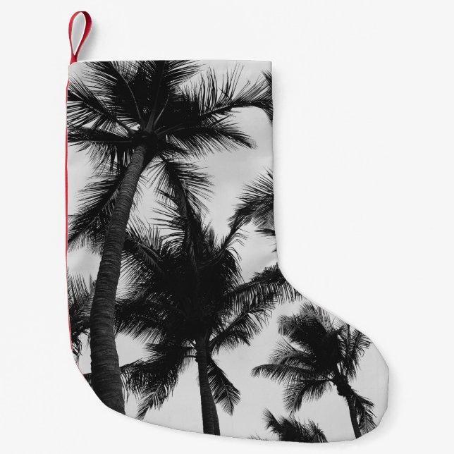 VINTAGE COCONUT PALM TREE SMALL CHRISTMAS STOCKING (Front)