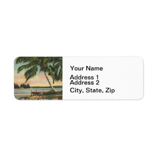 Vintage Coconut Palms Tropical Breeze Sunset