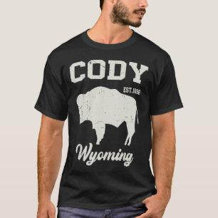 Vintage Cody Wyoming Mountains Bison Western T-Shirt