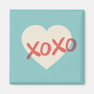 Vintage Coeur rétro XOXO Magnet de la Saint Valent