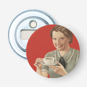 Vintage Coffee Advertisement Bottle Opener