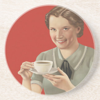 Vintage Coffee Advertisement Coaster