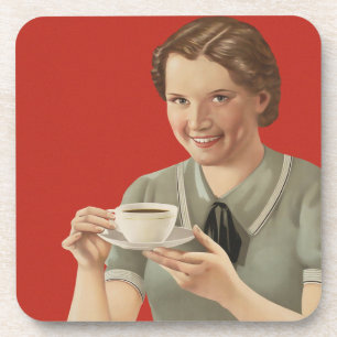 Vintage Coffee Advertisement Coaster
