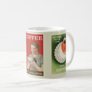vintage coffee advertising mug