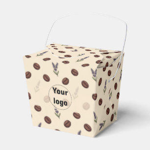 Vintage Coffee Beans and Lavender Seamless Pattern Favor Box