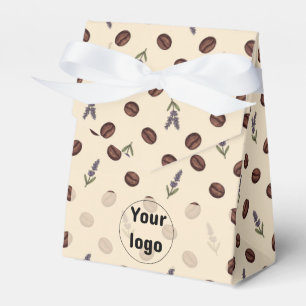 Vintage Coffee Beans and Lavender Seamless Pattern Favor Box