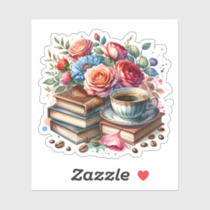 Vintage Coffee, Books and Flower