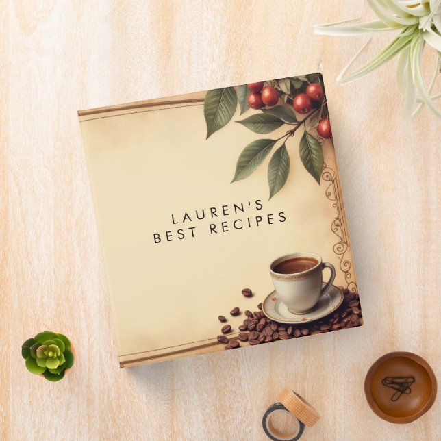 Vintage Coffee Café Antique Warm Binder (In Situ)
