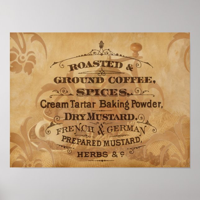 Vintage Coffee Coffee Art Poster (Front)