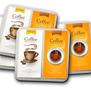 Vintage Coffee Cork Coaster Set   Coffee Brand 